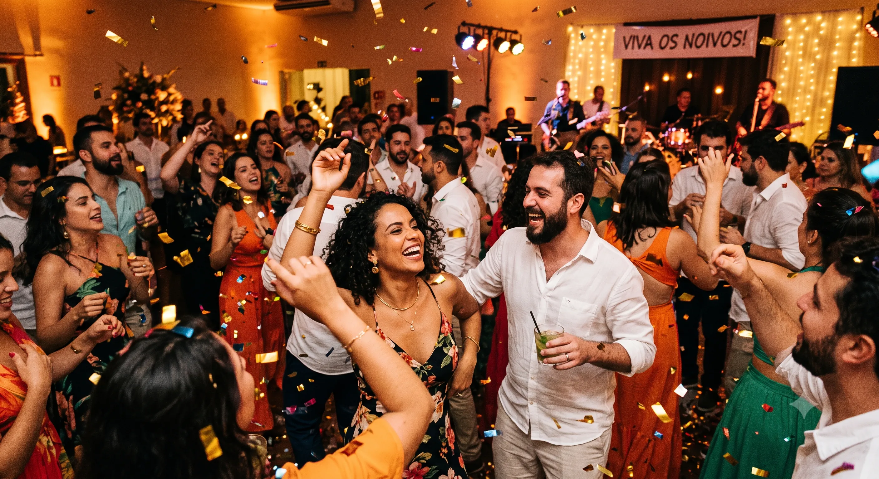 Pista de dança cheia de convidados